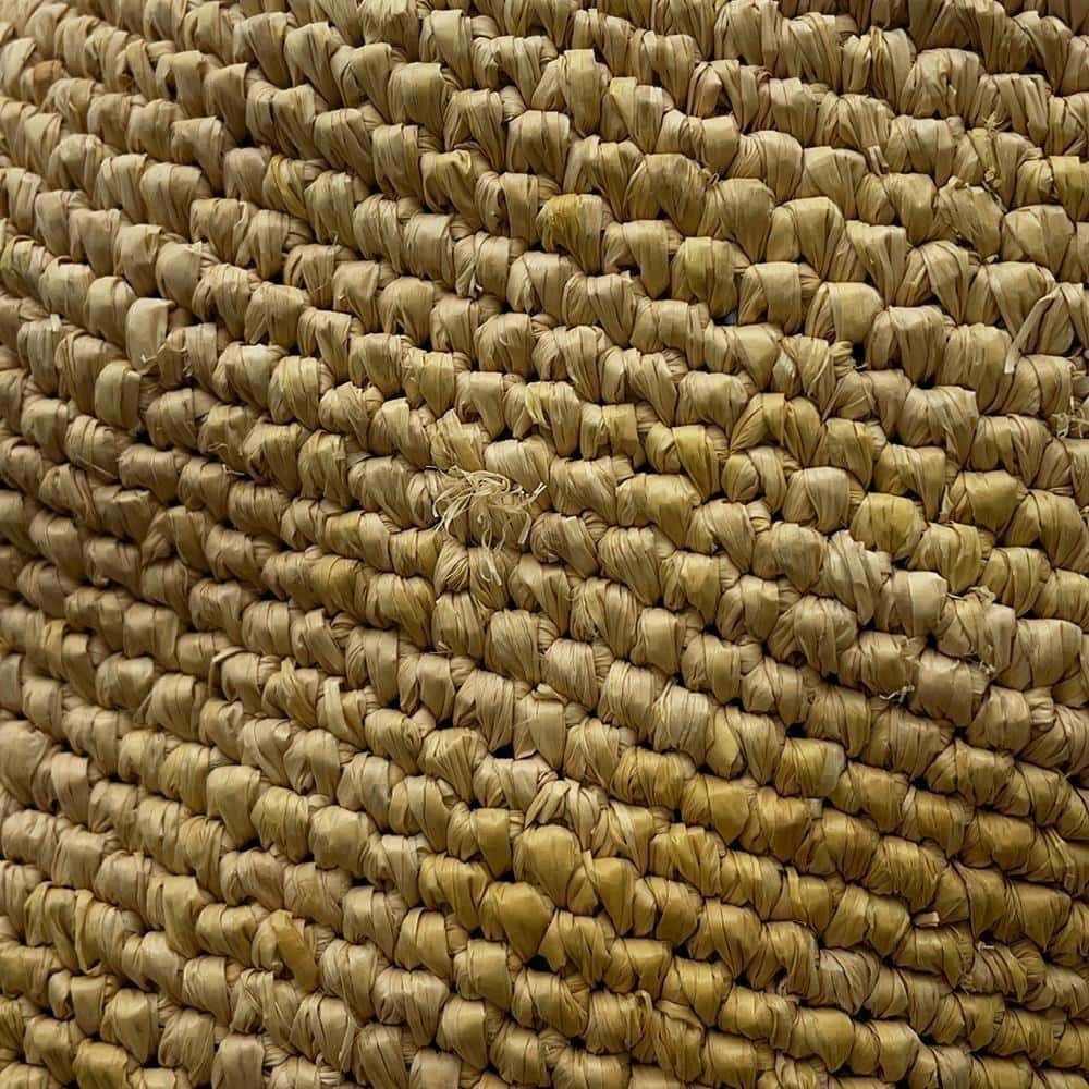 Loewe Tote Bag Slit Raffia Leather Shoulder Basket - Picture 7 of 12